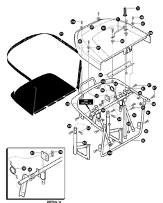 Rear Bagger Assembly Diagram and Parts List for 40379X88-(VRO4016HRX)  Briggs and Stratton Lawn Tractor